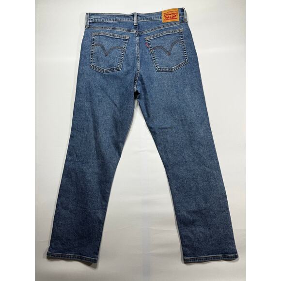 Levi's Women's Wedgie Straight Leg Button Fly Blue Denim Jeans - Size 32x27.5 - Picture 3 of 7